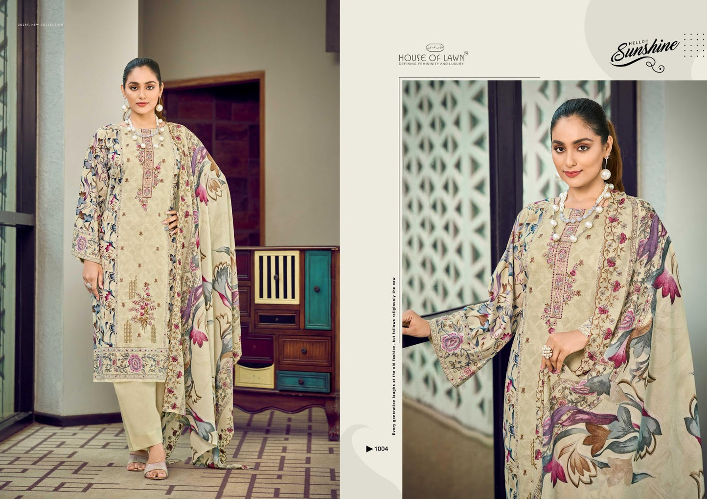 New Bin Saeed House Of Lawn Cotton Karachi Salwar Suits Supplier
