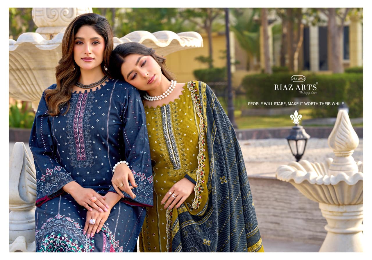 New Bin Saeed Vol 16 Riaz Art Cambric Lawn Karachi Salwar Suits Wholesale Price