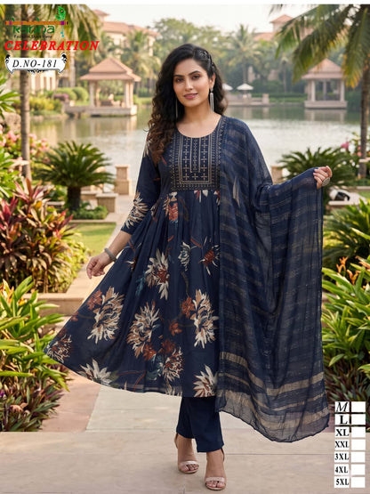 New Celebration Kanha Vatican Readymade Anarkali Suits Exporter Gujarat