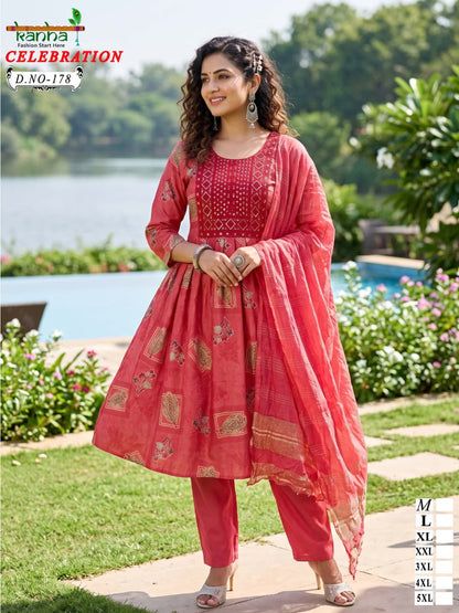 New Celebration Kanha Vatican Readymade Anarkali Suits Exporter Gujarat