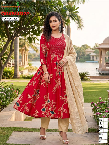 New Celebration Kanha Vatican Readymade Anarkali Suits Exporter Gujarat