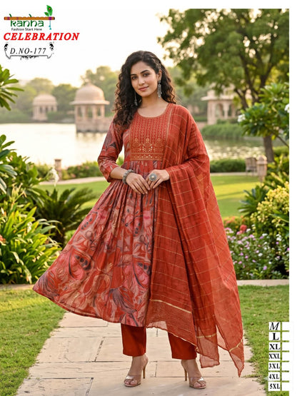 New Celebration Kanha Vatican Readymade Anarkali Suits Exporter Gujarat