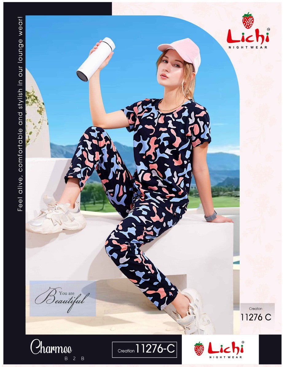 New Colors 11276 Lichi Hosiery Co Ord Set Wholesaler Gujarat