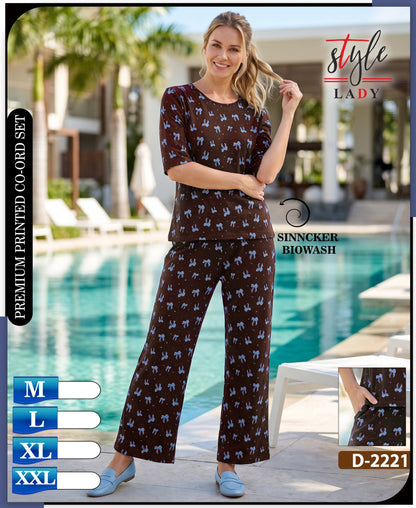 New Colors 2221 Ladys Sinker Co Ord Set Wholesaler Gujarat
