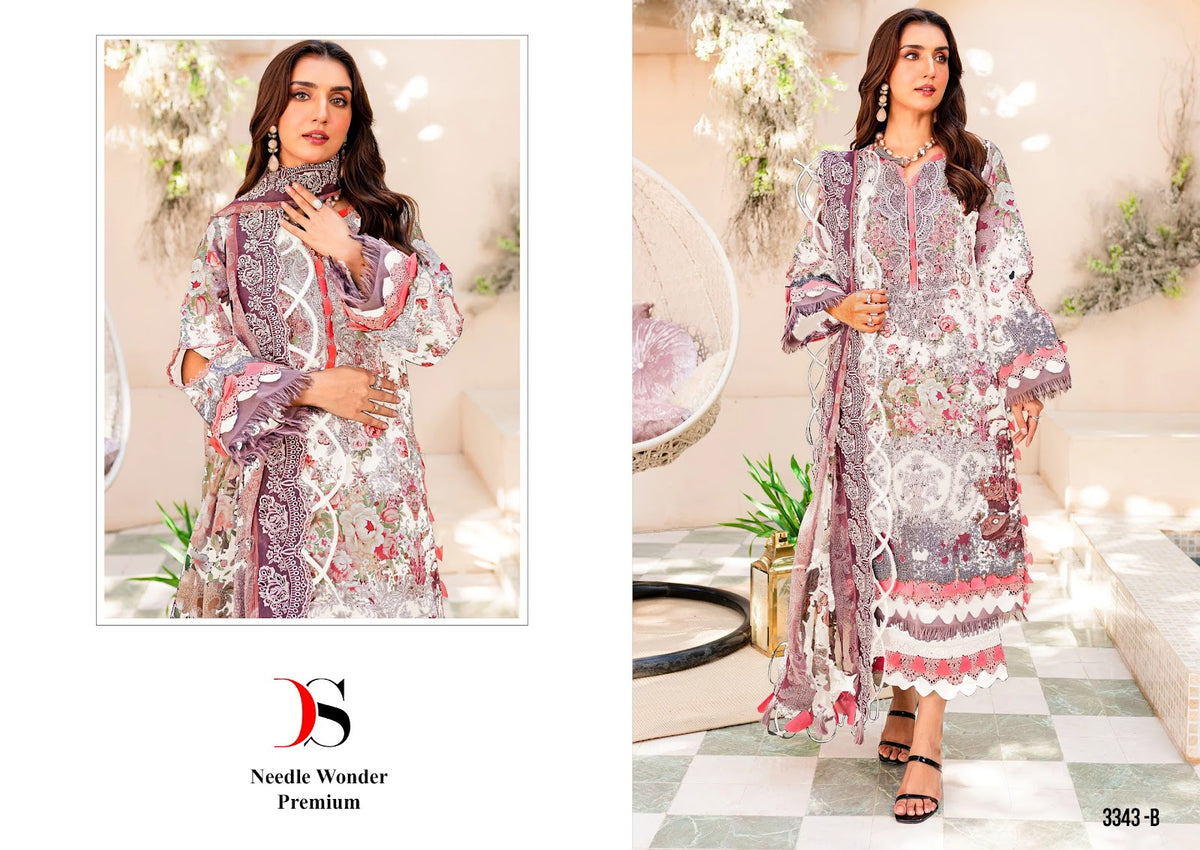 New Colors 3343 A To E Deepsy Cotton Pakistani Patch Work Suits Wholesale