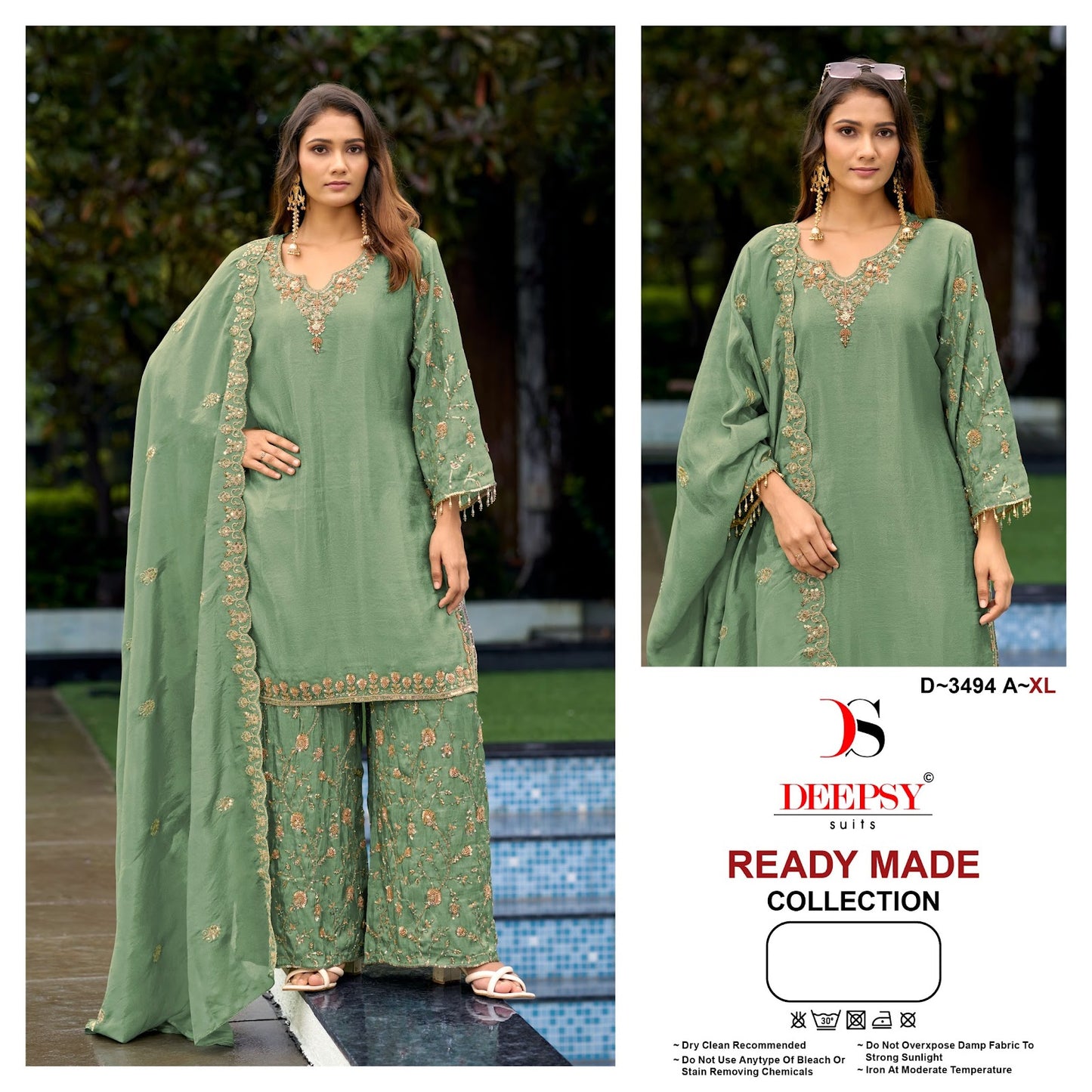 New Colors D 3494 Deepsy Tissue Silk Pakistani Readymade Suits Wholesaler