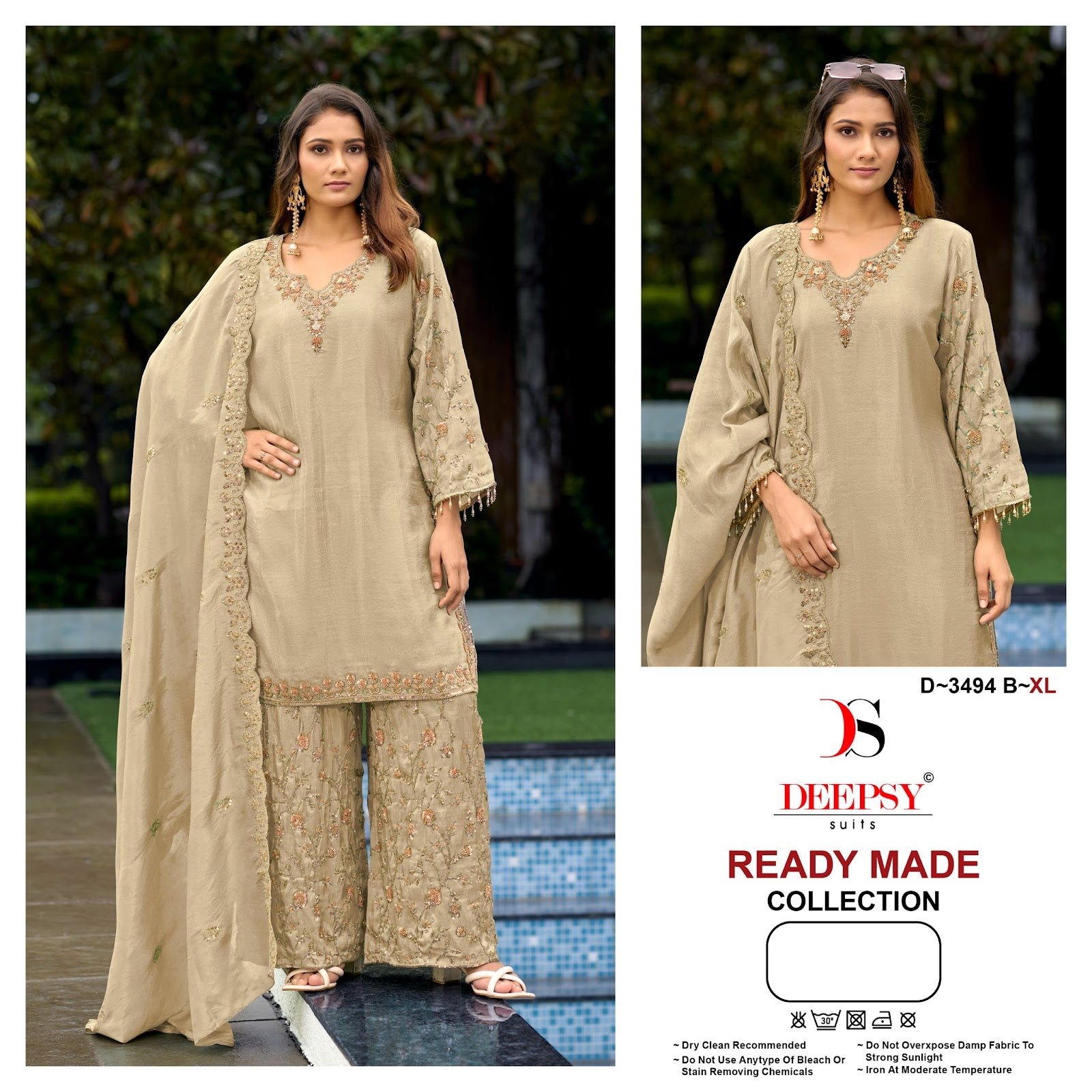 New Colors D 3494 Deepsy Tissue Silk Pakistani Readymade Suits Wholesaler