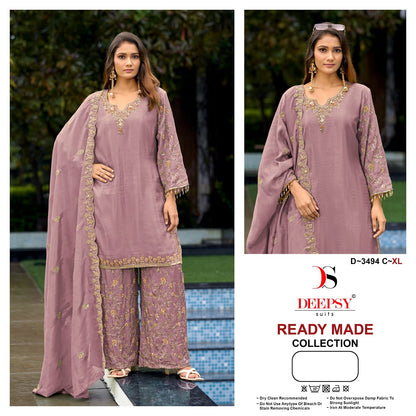 New Colors D 3494 Deepsy Tissue Silk Pakistani Readymade Suits Wholesaler