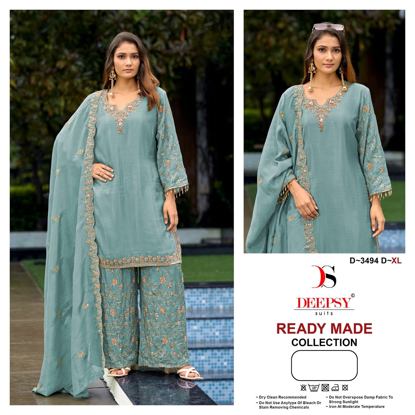 New Colors D 3494 Deepsy Tissue Silk Pakistani Readymade Suits Wholesaler