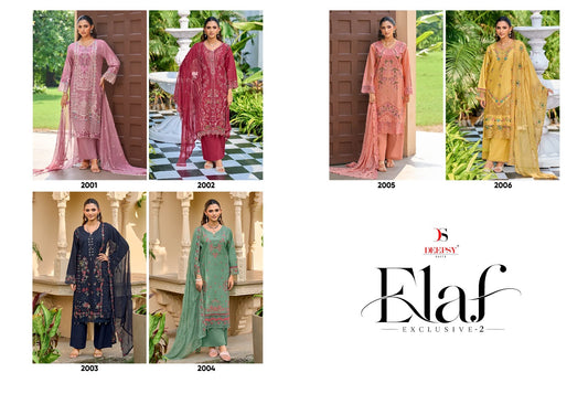 New Colors Elaf Exclusive 2 Deepsy Lawn Pakistani Patch Work Suits Wholesale Price