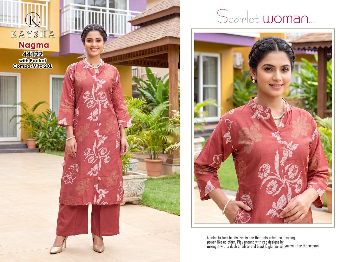 New Colors Nagma Kysa Vertican Kurti Plazzo Set Wholesaler Ahmedabad