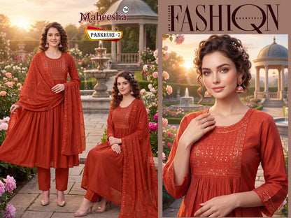 New Colors Pankhuri Maheesha Chanderi Readymade Anarkali Suits Supplier
