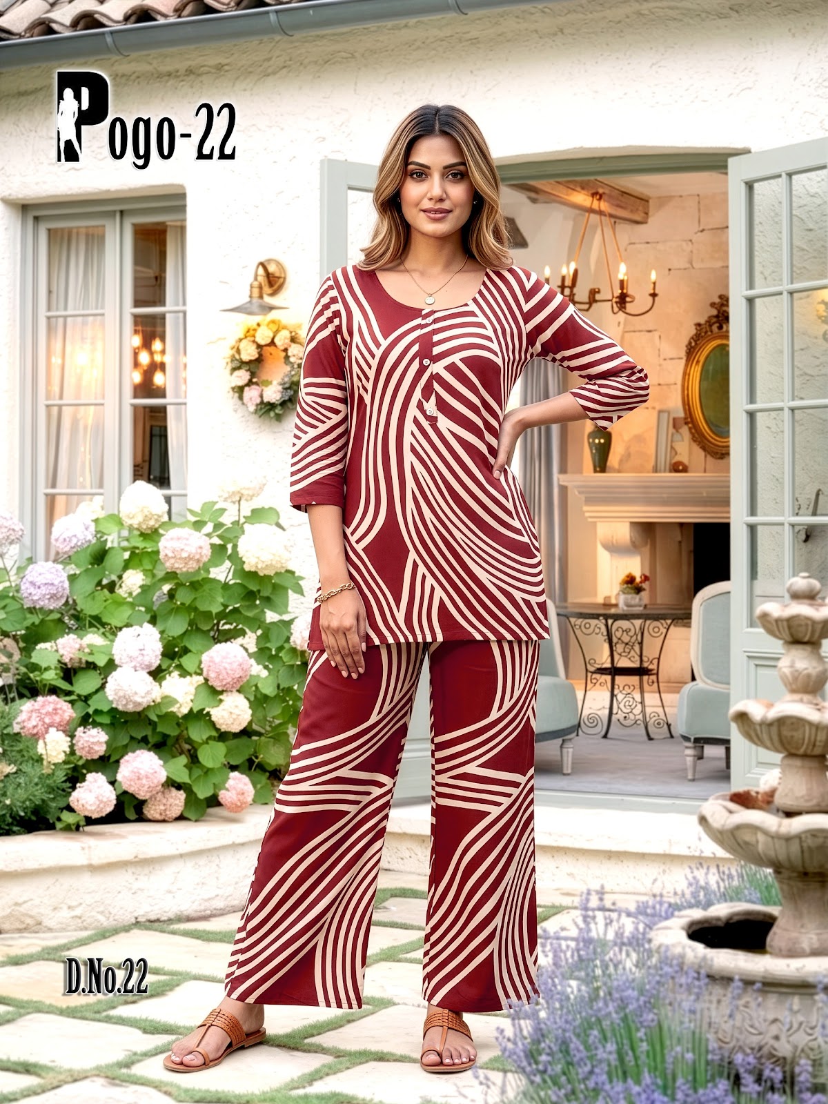 New Colors Pogo 22 Prmnt Rayon Co Ord Set Exporter Gujarat