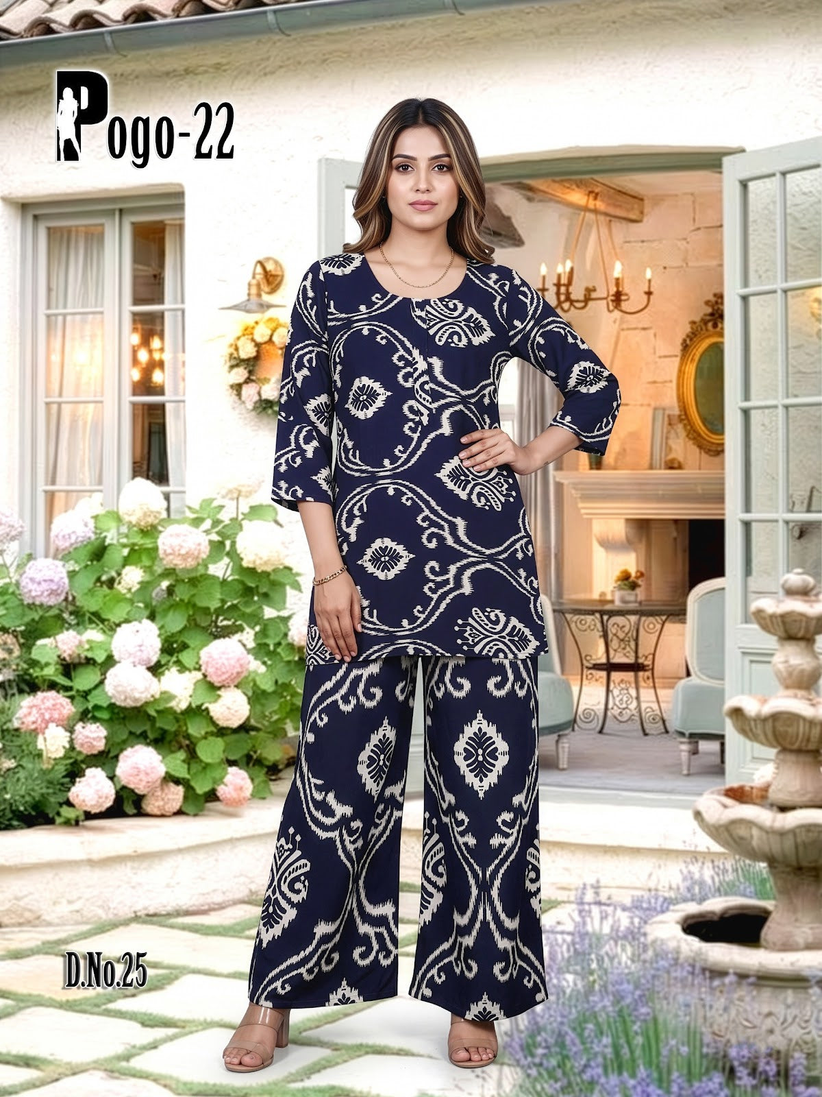 New Colors Pogo 22 Prmnt Rayon Co Ord Set Exporter Gujarat
