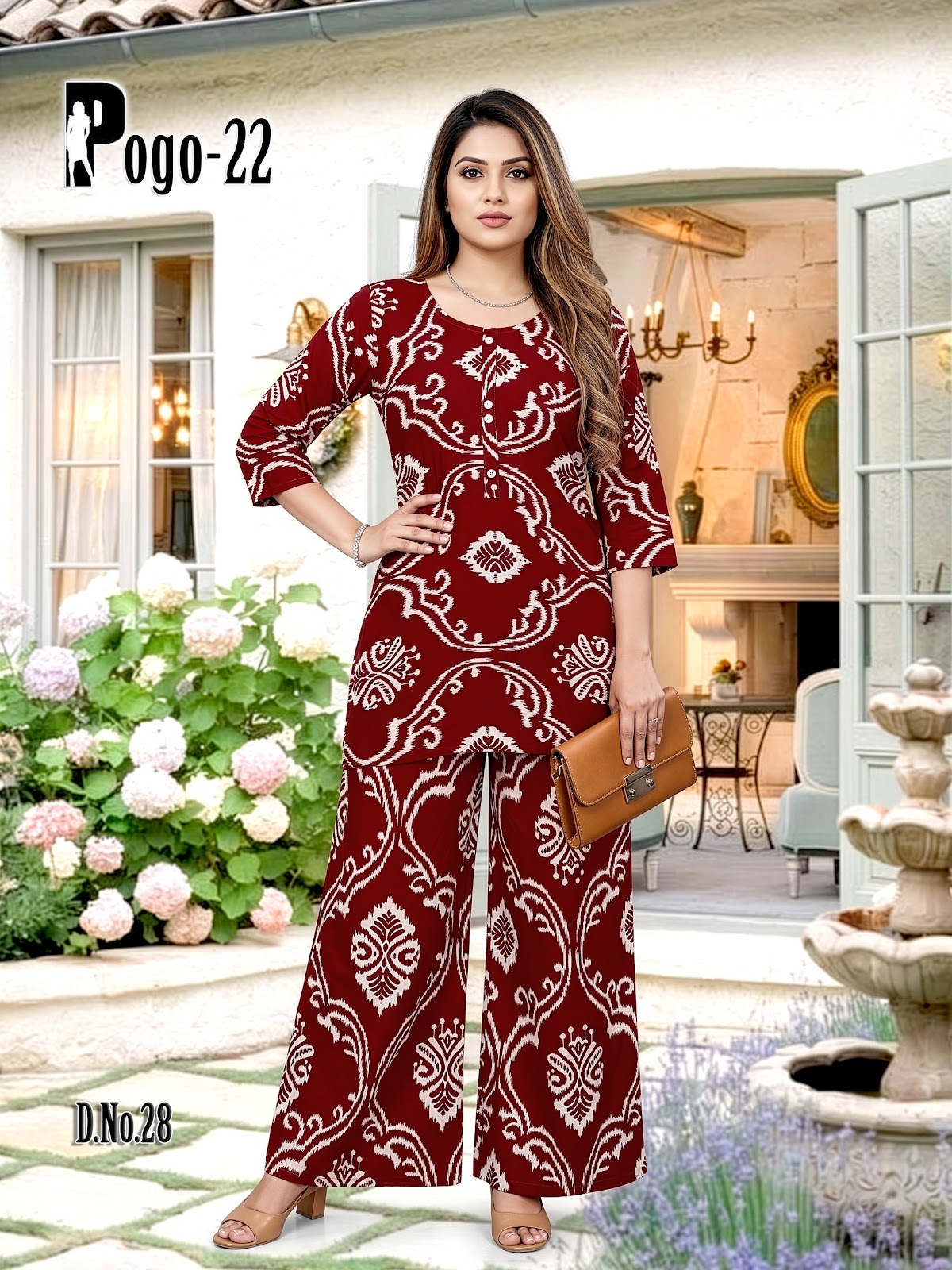 New Colors Pogo 22 Prmnt Rayon Co Ord Set Exporter Gujarat