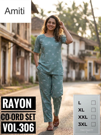 New Colors Vol 306 Amiti Rayon Co Ord Set Supplier Ahmedabad
