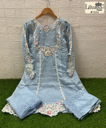 New Colour 1514 Laxuria Trendz Vichitra Pakistani Readymade Suits Manufacturer