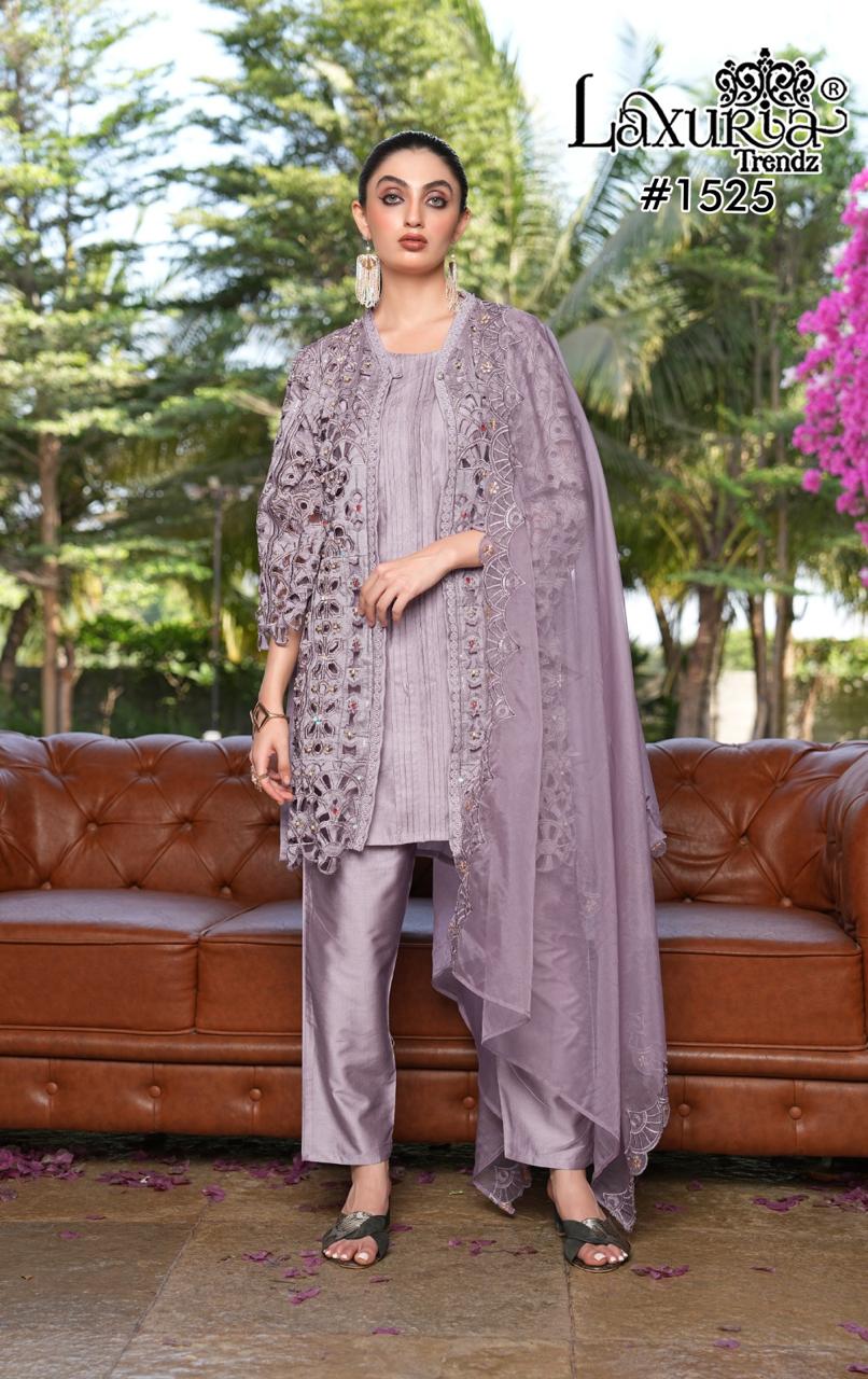 New Colour 1525 Laxuria Trendz Vichitra Pakistani Readymade Suits Supplier Ahmedabad