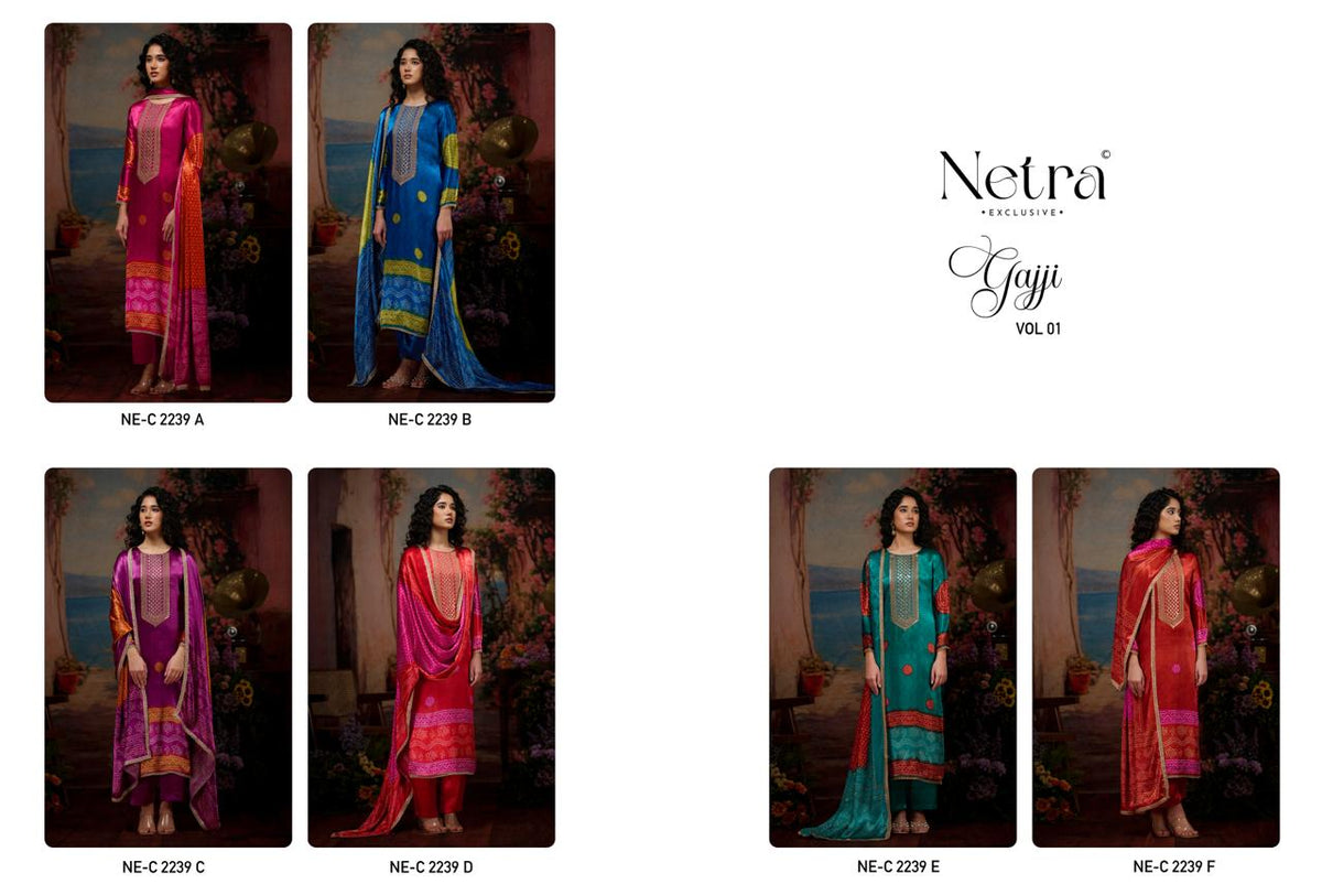 New Colour Gajji Vol 1 Netra Pant Style Suits Exporter