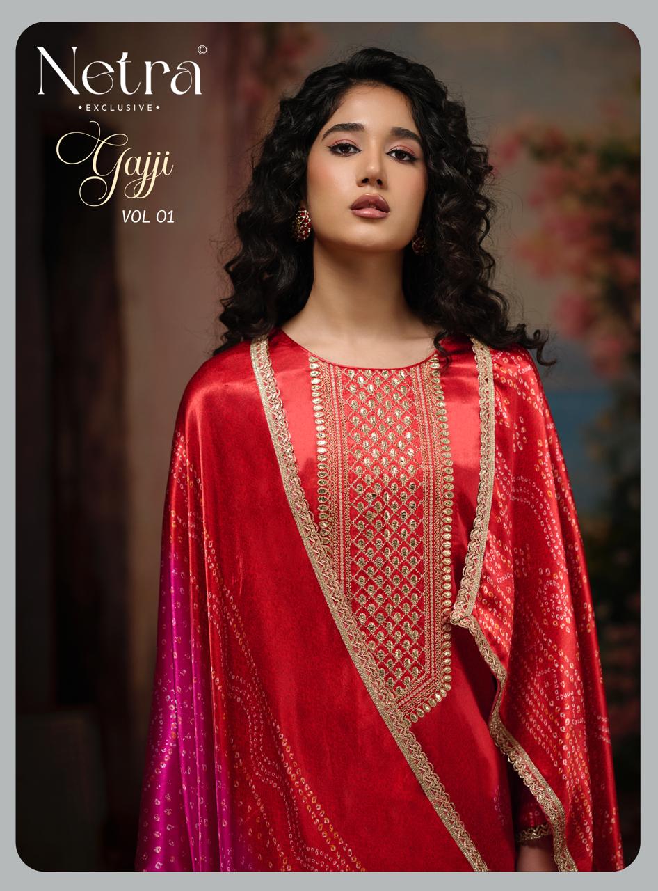 New Colour Gajji Vol 1 Netra Pant Style Suits Exporter