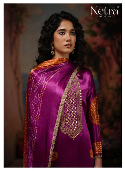New Colour Gajji Vol 1 Netra Pant Style Suits Exporter