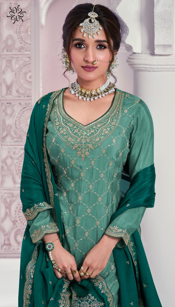 New Colour Rangrasiya Hit List Vinay Fashion Llp Chinnon Sharara Style Suits Supplier