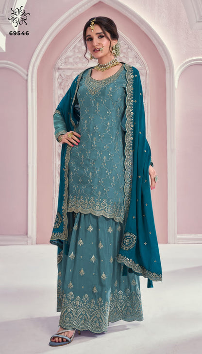 New Colour Rangrasiya Hit List Vinay Fashion Llp Chinnon Sharara Style Suits Supplier