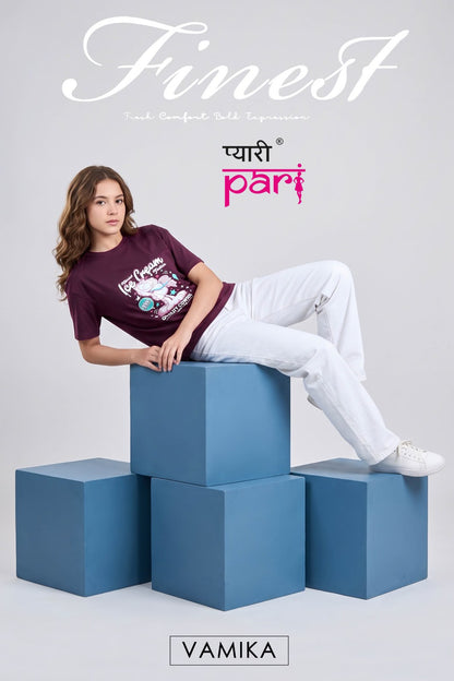 New Colour Vamika Pyari Pari Lycra Tencil Girls Top Exporter