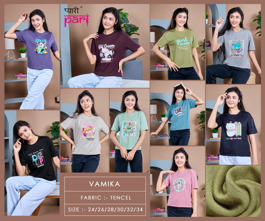 New Colour Vamika Pyari Pari Lycra Tencil Girls Top Exporter