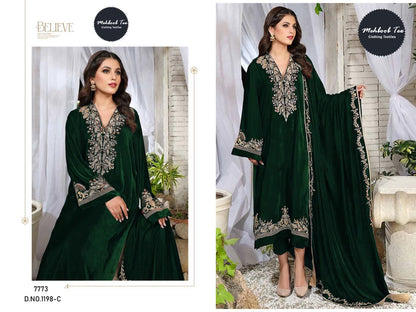 New Colours 1198 Mehboob Tex Velvet Suits Supplier