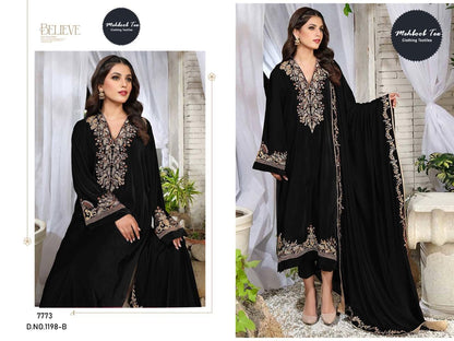 New Colours 1198 Mehboob Tex Velvet Suits Supplier