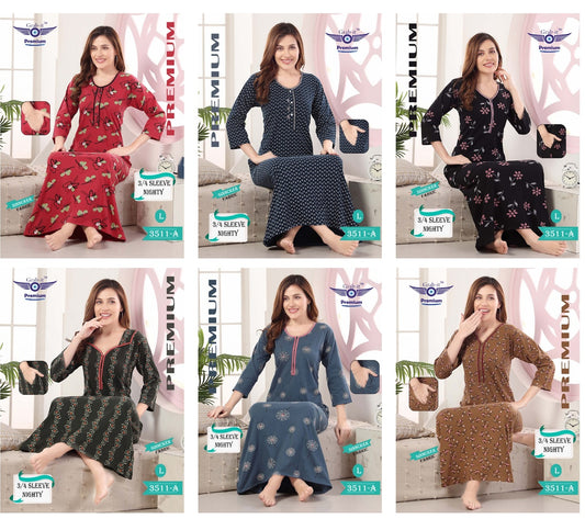 New Colours 3511 A Grab It Sinker Night Gowns Manufacturer