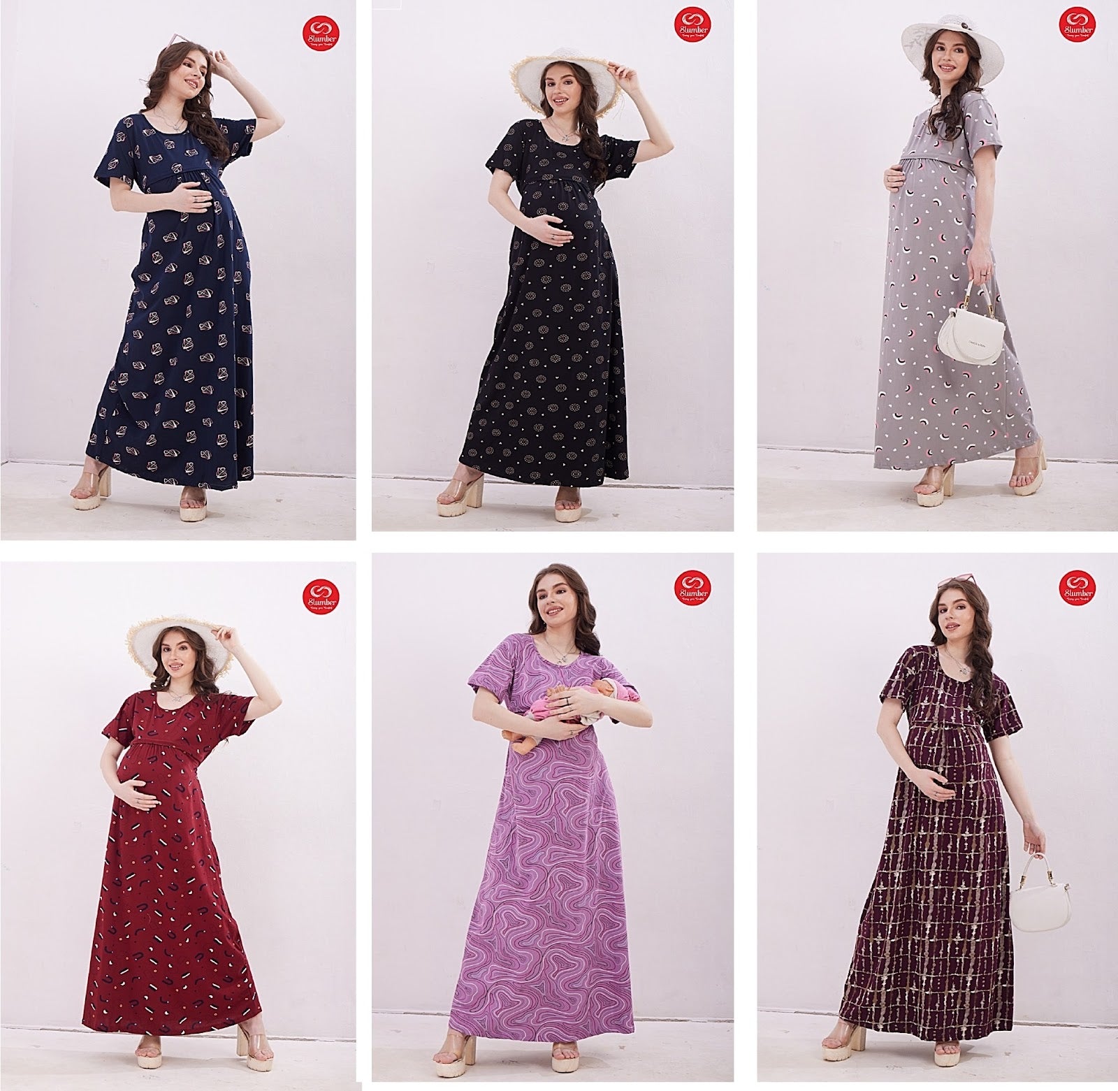 New Colours Gm009 Slumber Cotton Feeding Night Gown Supplier India