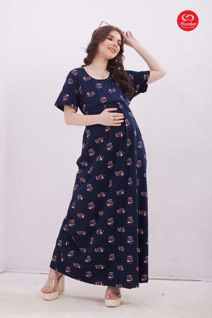 New Colours Gm009 Slumber Cotton Feeding Night Gown Supplier India