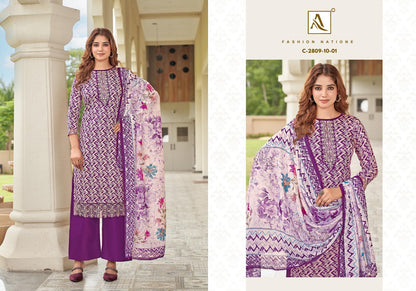 New Colours Super Queen Edition 6 Alok Zam Karachi Salwar Suits Wholesale