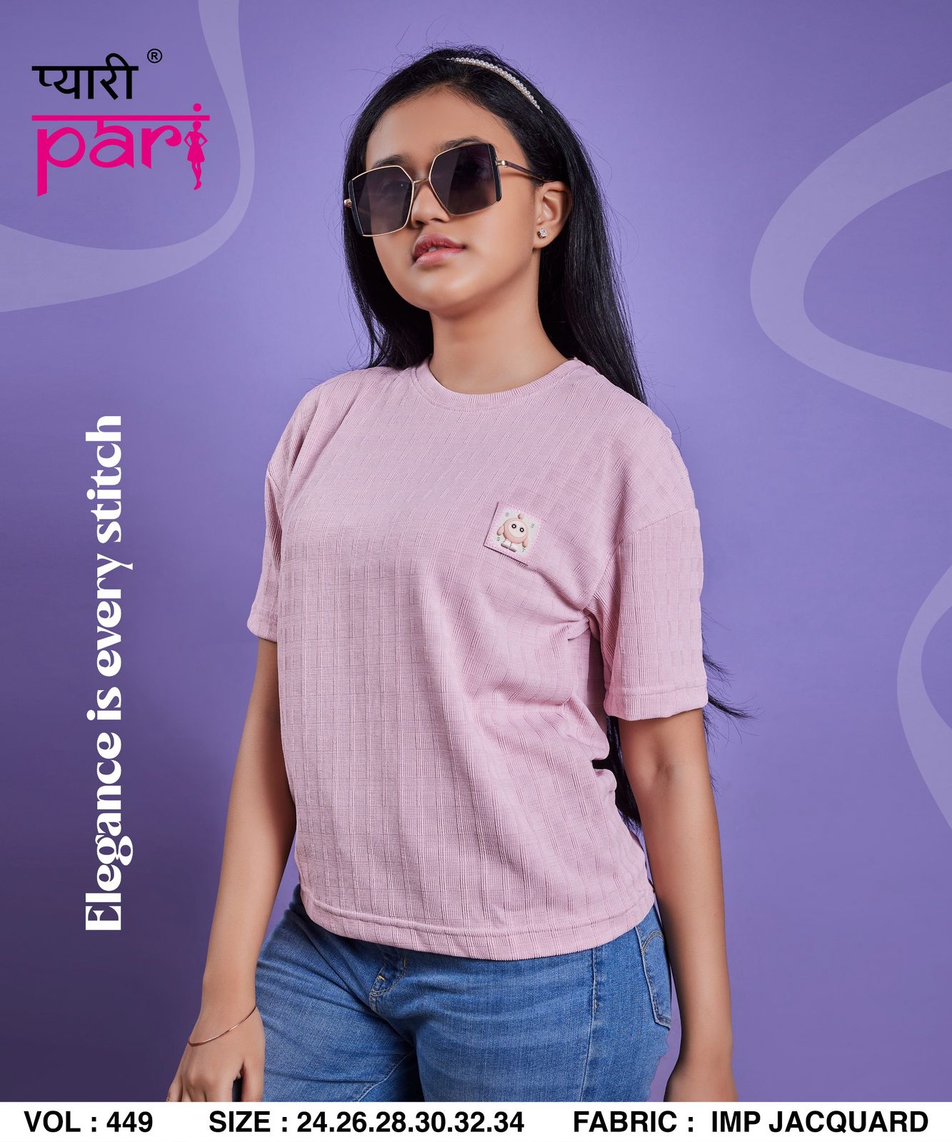 New Colours Vol 449 Pyari Pari Knit Girls Tshirt Supplier Ahmedabad
