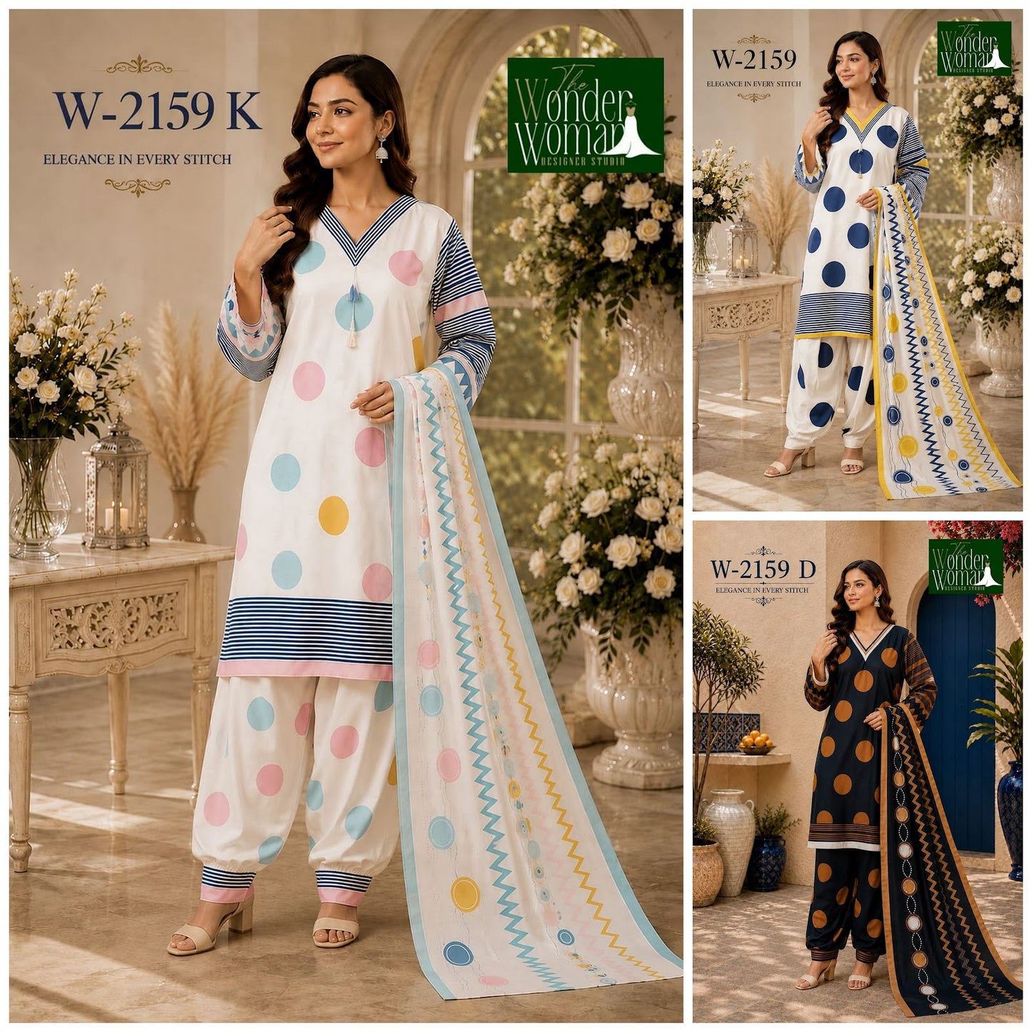 New Colours W-2159 The Wonder Woman Silk Satin Readymade Pant Style Suits Supplier India