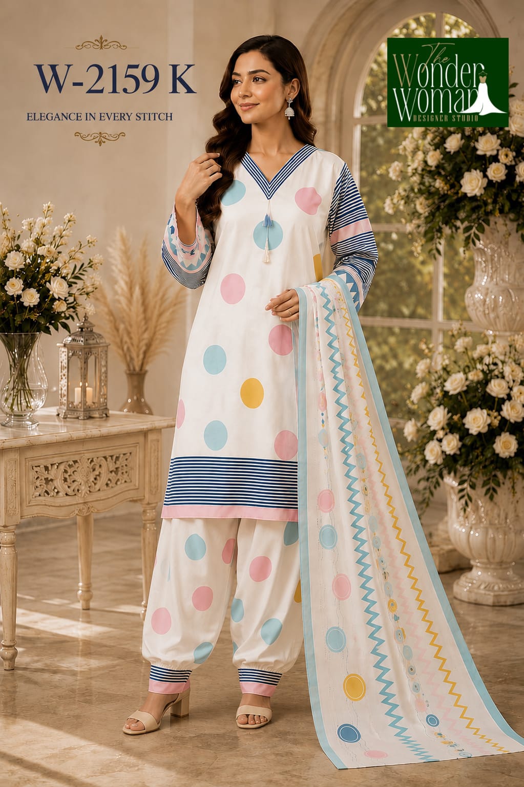 New Colours W-2159 The Wonder Woman Silk Satin Readymade Pant Style Suits Supplier India