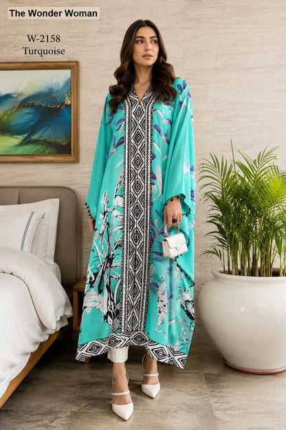 New Colours W 2158 The Wonder Woman Imported Kaftans Wholesaler
