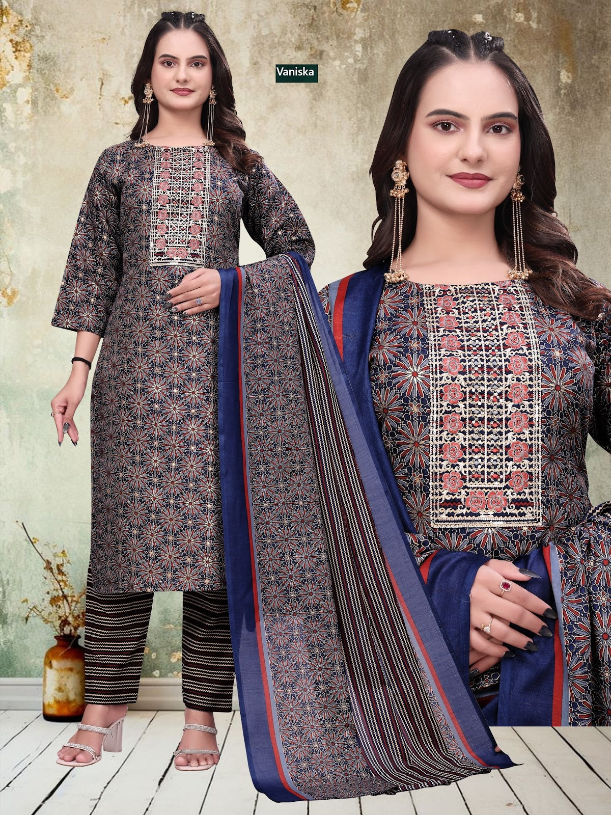 New Combo Vaniska Capsule Readymade Pant Style Suits Wholesaler