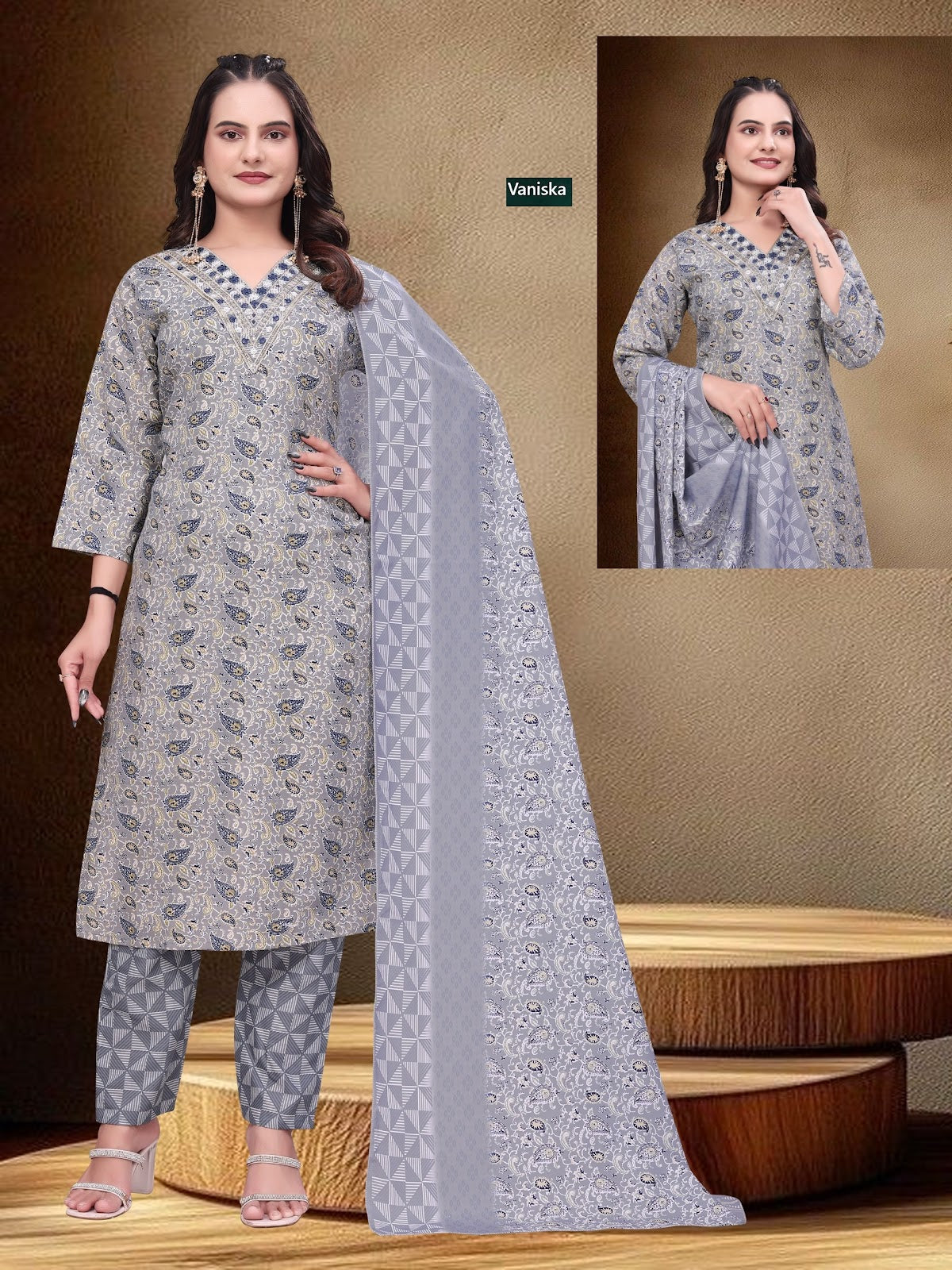 New Combo Vaniska Capsule Readymade Pant Style Suits Wholesaler