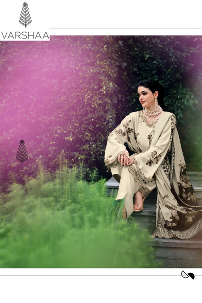 New Cosmo Varshaa Cotton Linen Pant Style Suits Wholesaler Gujarat