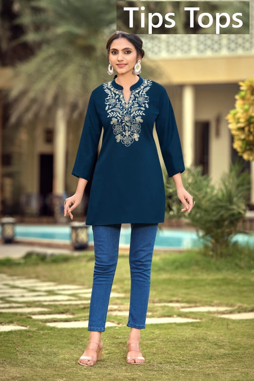 New Cotton Candy Tips Tops Cotton Short Kurtis Manufacturer