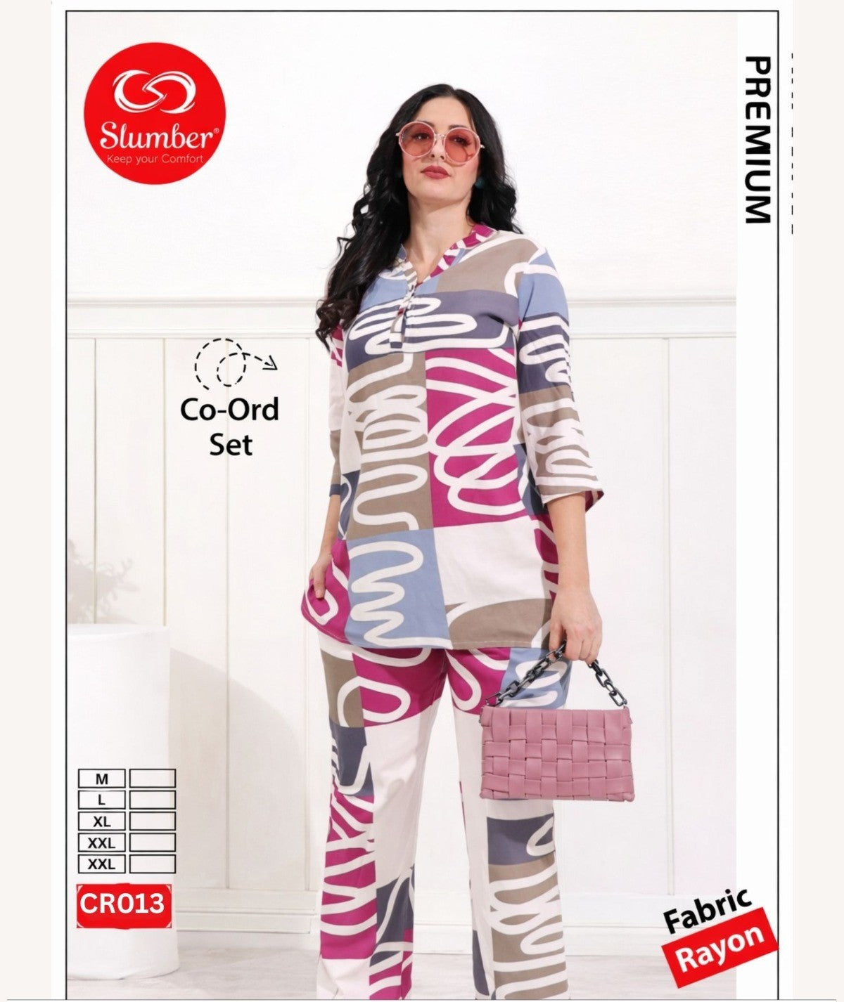 New Cr013 Slumber Rayon Co Ord Set Exporter Ahmedabad