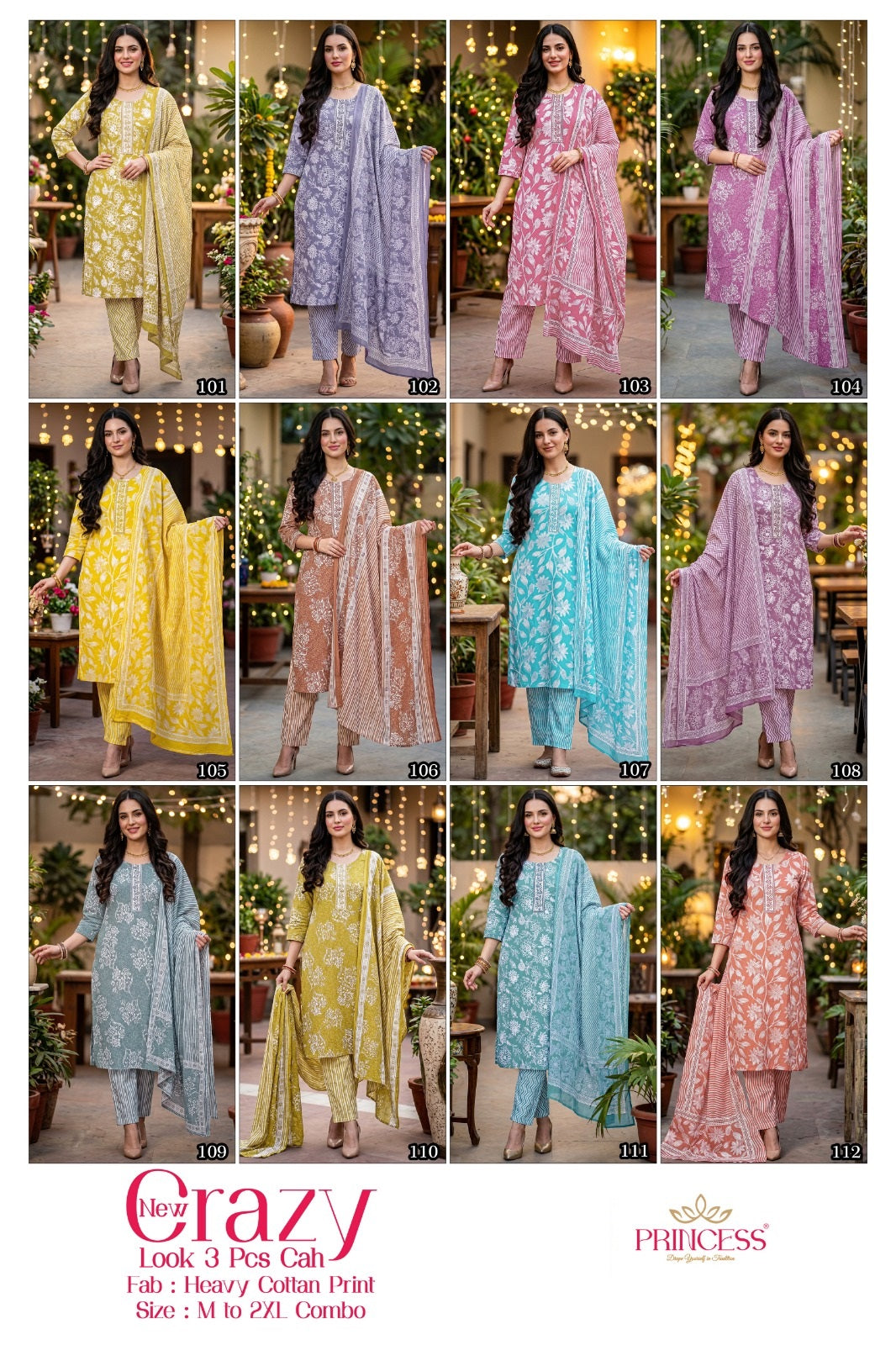 New Crazy Princess Creation Readymade Cotton Pant Suits Wholesale Price