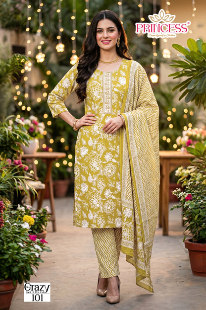 New Crazy Princess Creation Readymade Cotton Pant Suits Wholesale Price