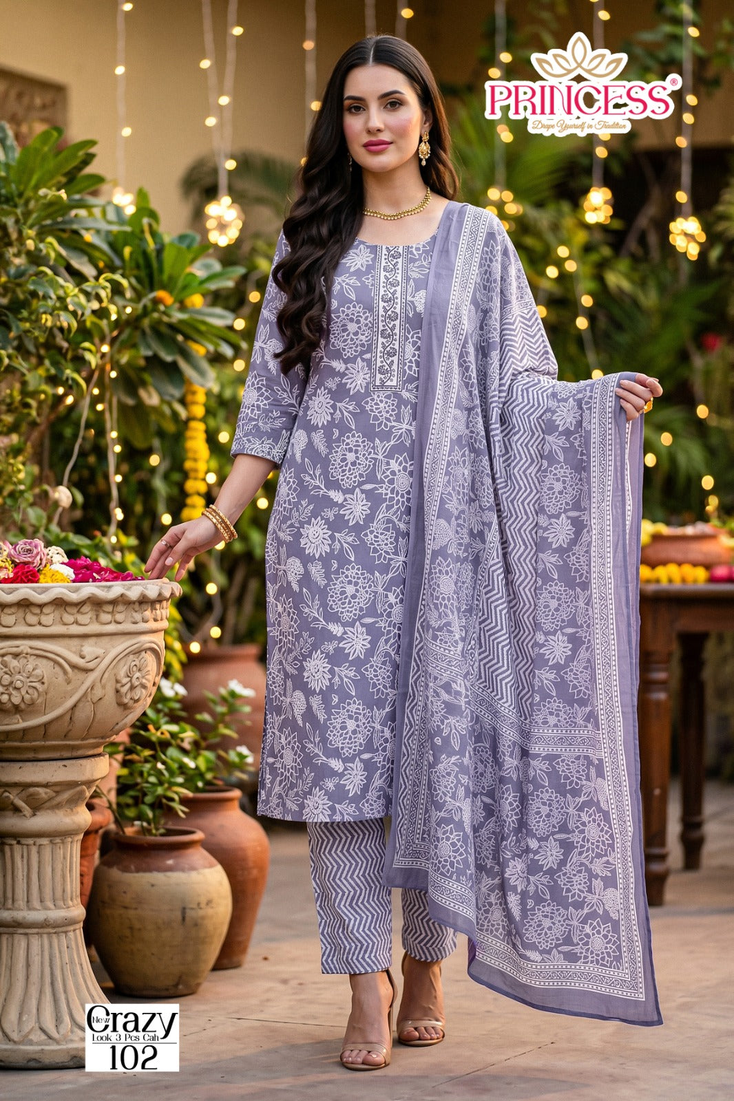 New Crazy Princess Creation Readymade Cotton Pant Suits Wholesale Price