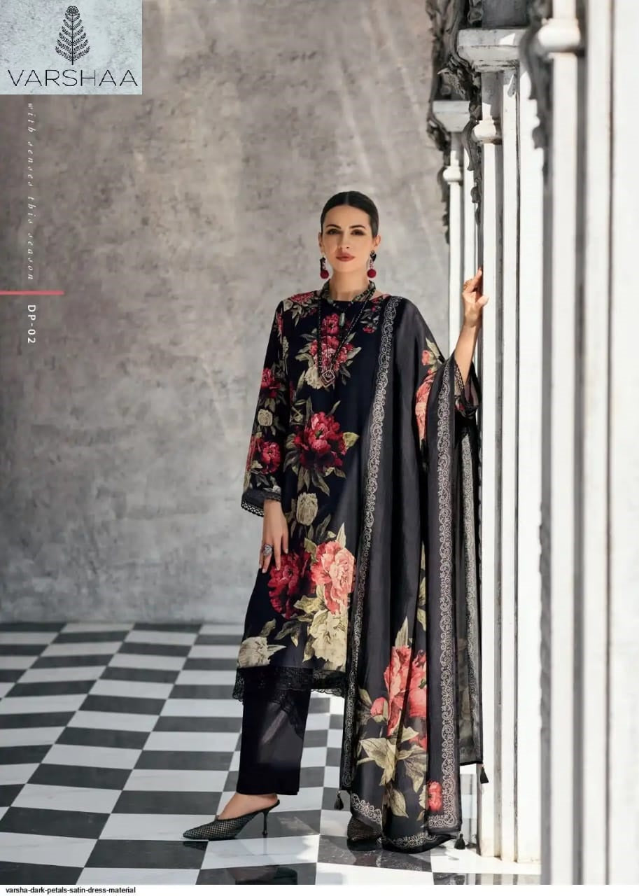 New Dark Petals Varshaa Viscose Pashmina Suits Supplier Gujarat