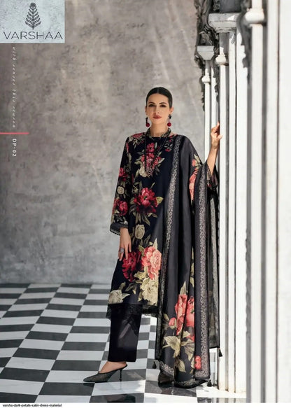 New Dark Petals Varshaa Viscose Pashmina Suits Supplier Gujarat