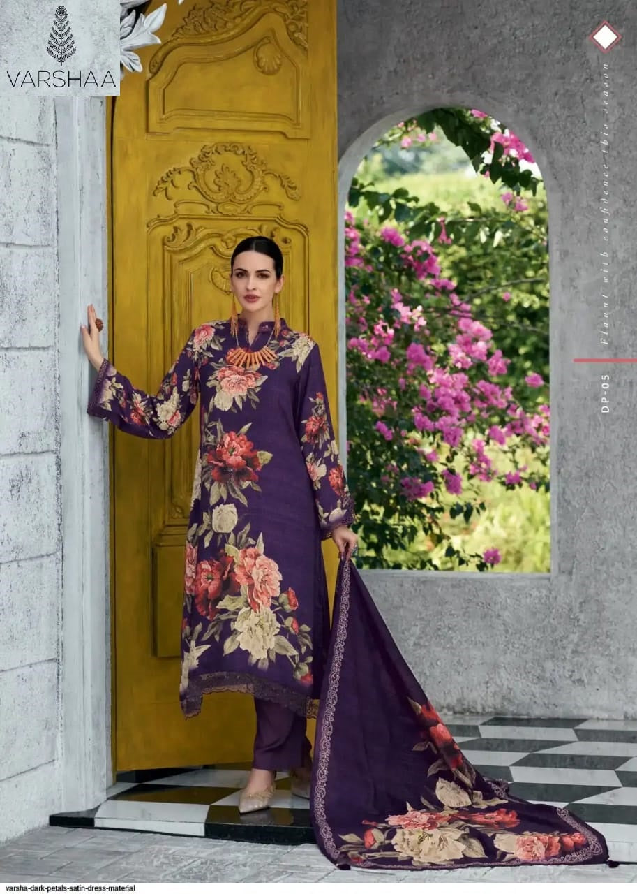 New Dark Petals Varshaa Viscose Pashmina Suits Supplier Gujarat